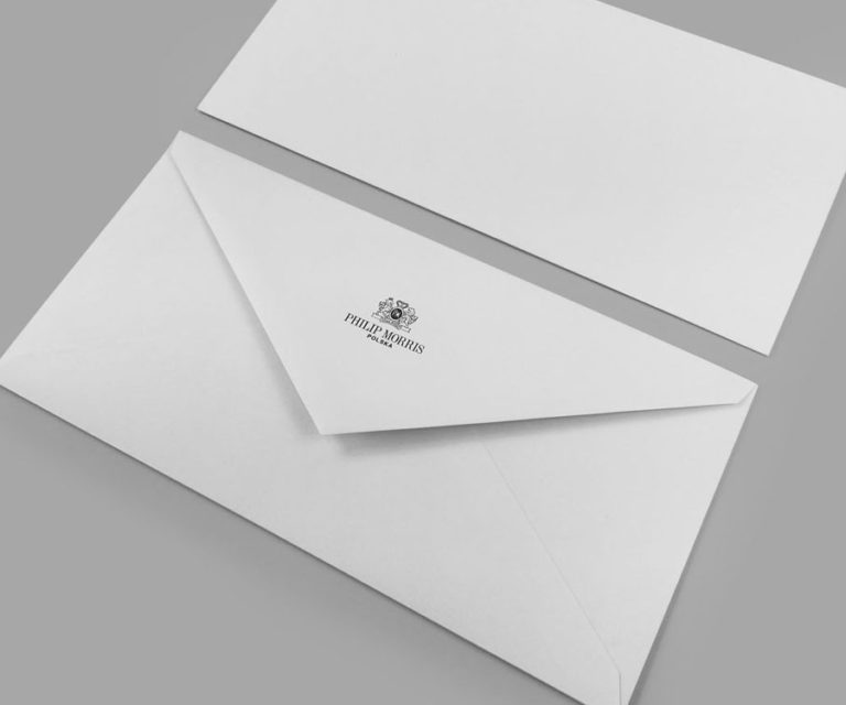 Koperty DL z nadrukiem na klapie