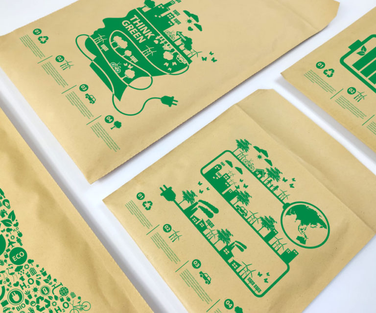 Ekologiczne koperty bąbelkowe z własnym nadrukiem