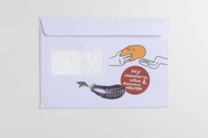 Koperta z dużym panoramicznym oknem