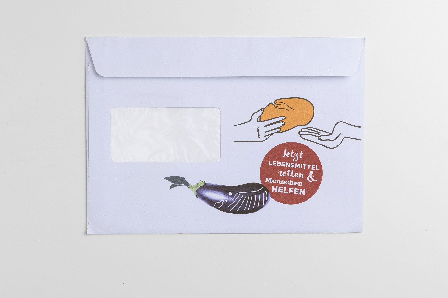 Koperta z dużym panoramicznym oknem