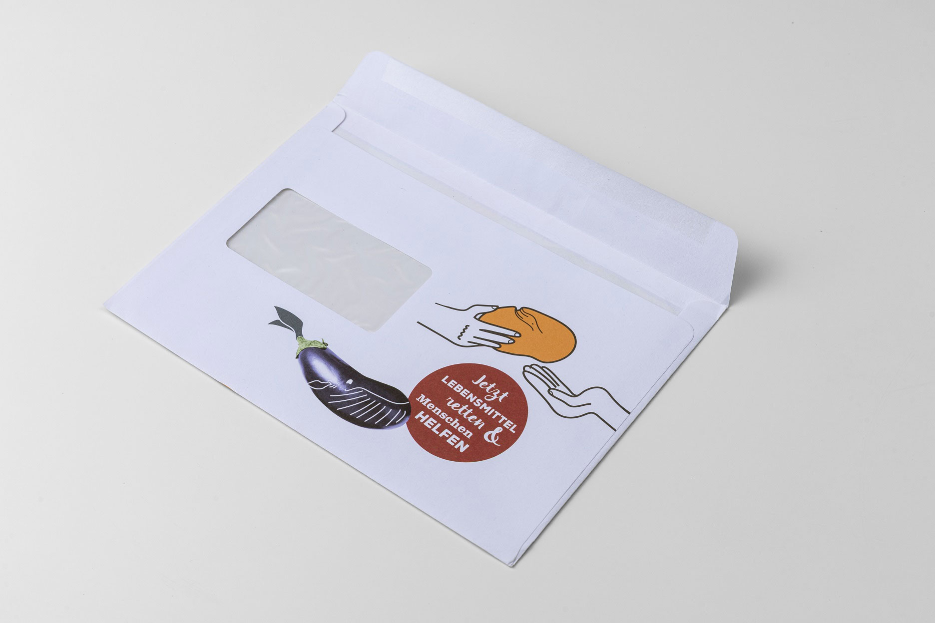 Koperta z dużym panoramicznym oknem